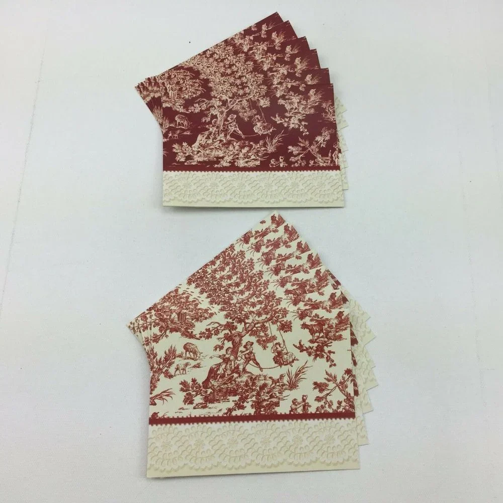 Covington Red Floral Stationary Set Journal Address Book Note Cards Envelopes